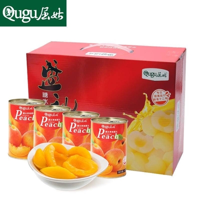 屈姑糖水黄桃罐头